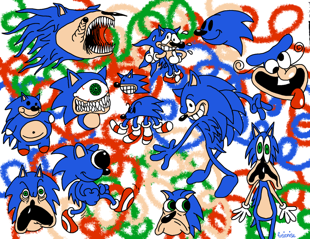 FUSIONISA's tweet photo. i drew sonic from memory https://t.co/1XCHJw1w50