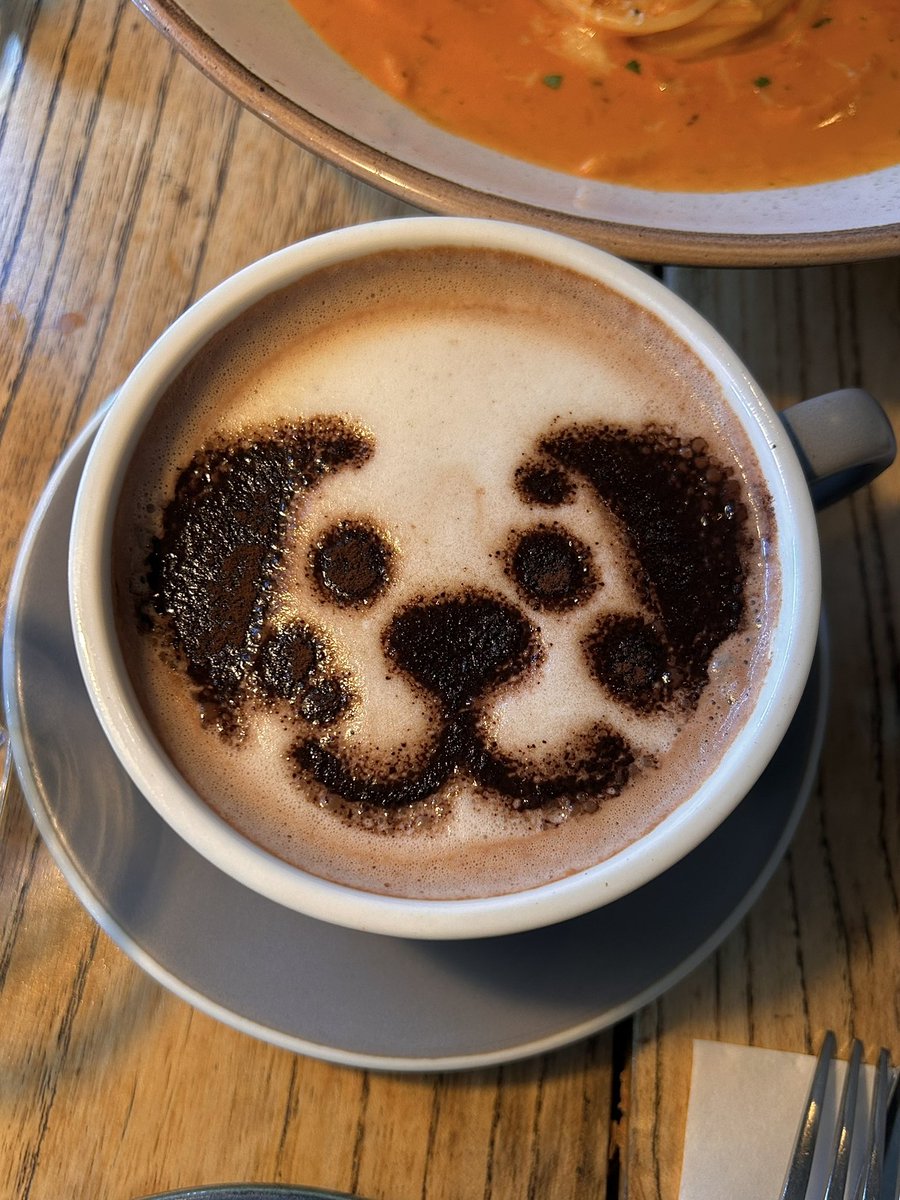 Shutiaokitty's tweet photo. Puppy’s coffee time☕️ https://t.co/xeCVEGUhxn