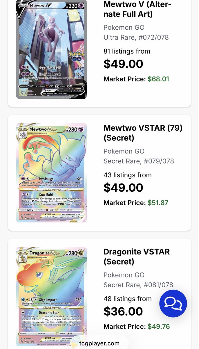 totodile_king's tweet photo. Pokémon GO is one of the most overlooked modern sets.

For the price of a lot of single chase cards today, you can get a set that has:

• Mewtwo V Alternate Art
• Rainbow Mewtwo & Dragonite VSTAR
• Radiant Charizard, Blastoise & Venusaur
• Peelable Ditto cards

And sealed product is still surprisingly affordable.