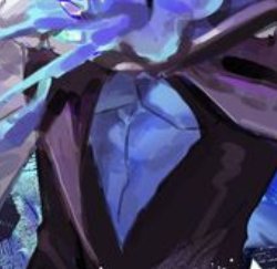 Kissysea2's tweet photo. Why do some Shadow Milk artists genuinely think his chest is an open gap? Isn't it just a blue diamond applique? https://t.co/USAVO2c8ul