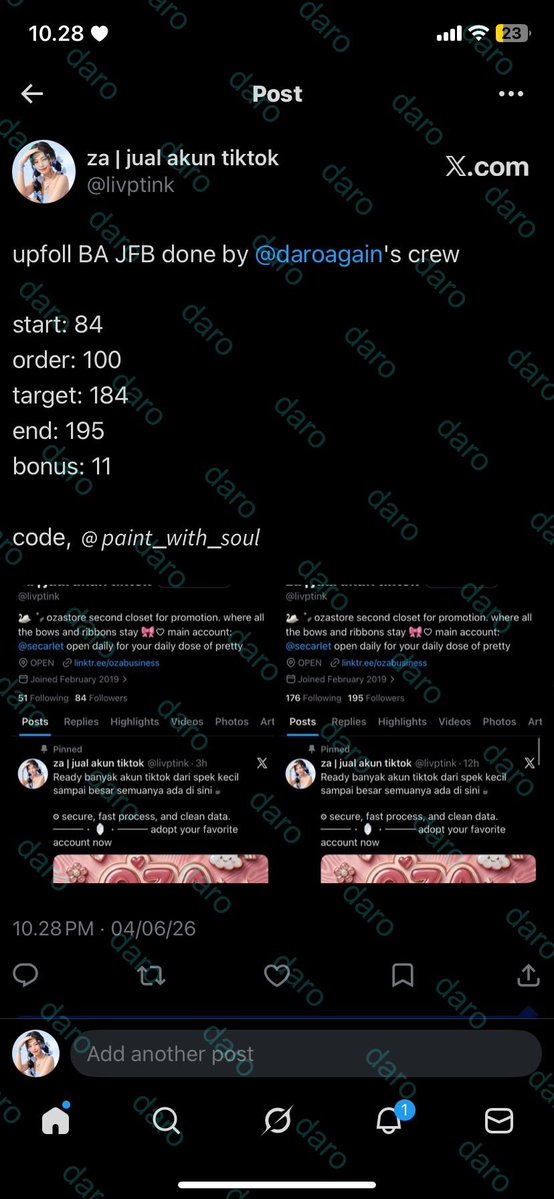 ternak2daro's tweet photo. @daroagain upfoll ba jfb daro &amp; crew https://t.co/sZ1klprFp9