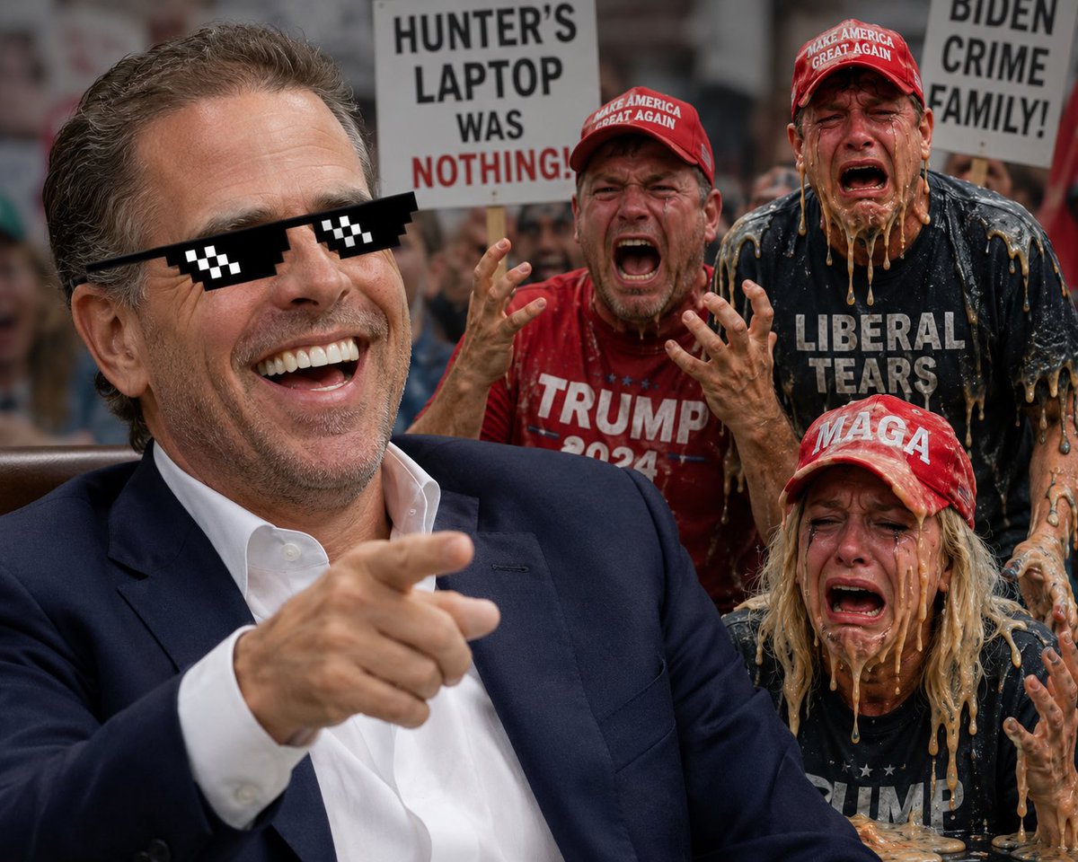 EdselPresley's tweet photo. The King believes that @HunterBiden is the best thing that’s happened on this hellsite in quite a while. Rock on, brother, and keep triggering the MAGATs. #smokefleet https://t.co/3UaWYEwAL2