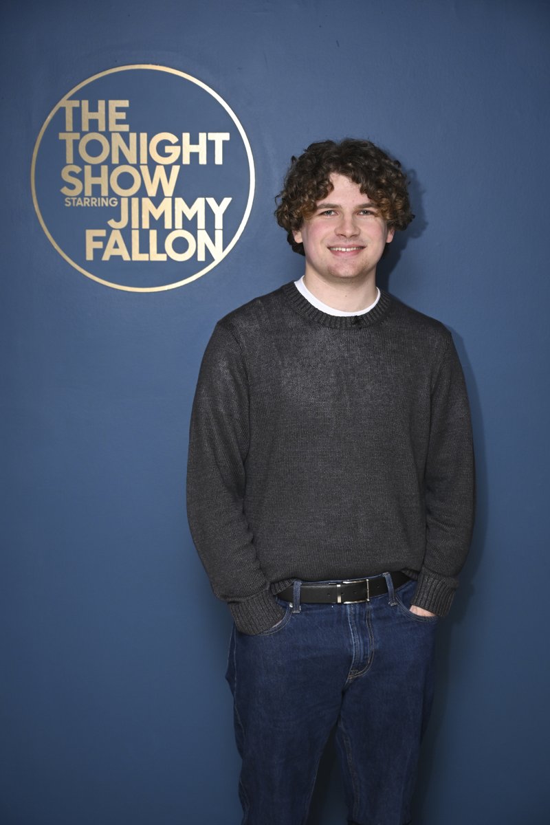 FallonTonight's tweet photo. Kane Parsons makes his talk show debut to talk his new film @BackroomsMov tonight! #FallonTonight https://t.co/qa94SsVDzF