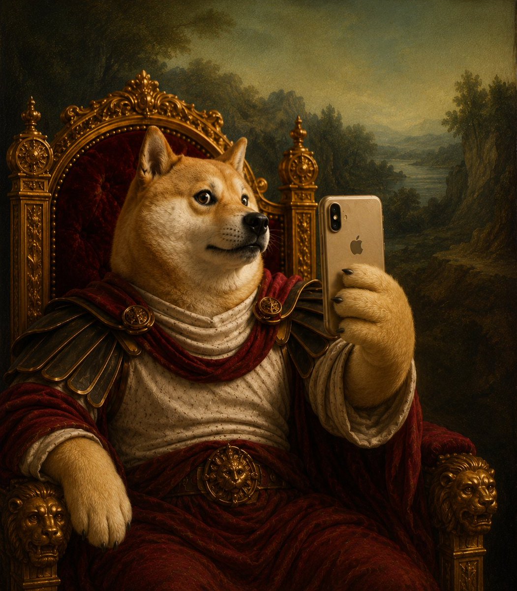 Imon1129's tweet photo. @DogeOS Came from @anoncoinit and found the king taking selfies before the next send. 👑📱 $DOGEUS https://t.co/yPLbEbcaLB