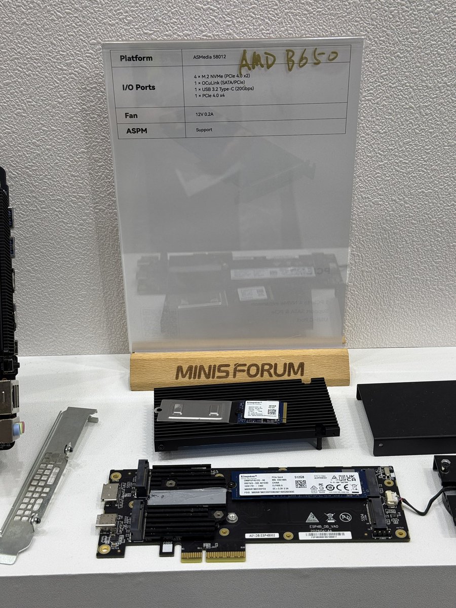 akiba_ten_M's tweet photo. B650チップの拡張カード
MINIS FORUM
インテルマザーでも動くってよ。 https://t.co/flKSxmvY8v