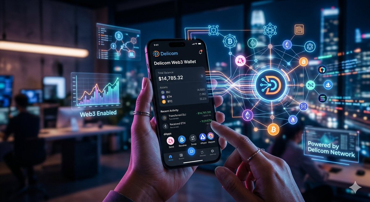 tushartechzone's tweet photo. 🌐 Ready to own your digital identity? Meet @DlicomApp It’s not just a Web3 social app—it features a built-in, multi-chain EVM self-custody wallet right from signup.
​🔑 Your keys, your rules: No middleman or third-party custody.
💸 Earn as you post: Receive direct, on-chain crypto tips from your audience via posts and DliClips short videos.
🔒 Total Privacy: Enjoy end-to-end encrypted messaging and a built-in dApp browser.