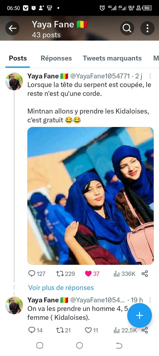 tacticien56's tweet photo. @KodessB26629 @SousouRass Vous êtes les pires racistes
Y'a qu'à regarder au mali comment les touaregs sont traités par la population,les guinéens au Sénégal,les nigérians en Afrique du sud pour ne citer que ces exemples

En plus de votre racisme crade, apologie de viol 🤢 https://t.co/AtVheguAT2