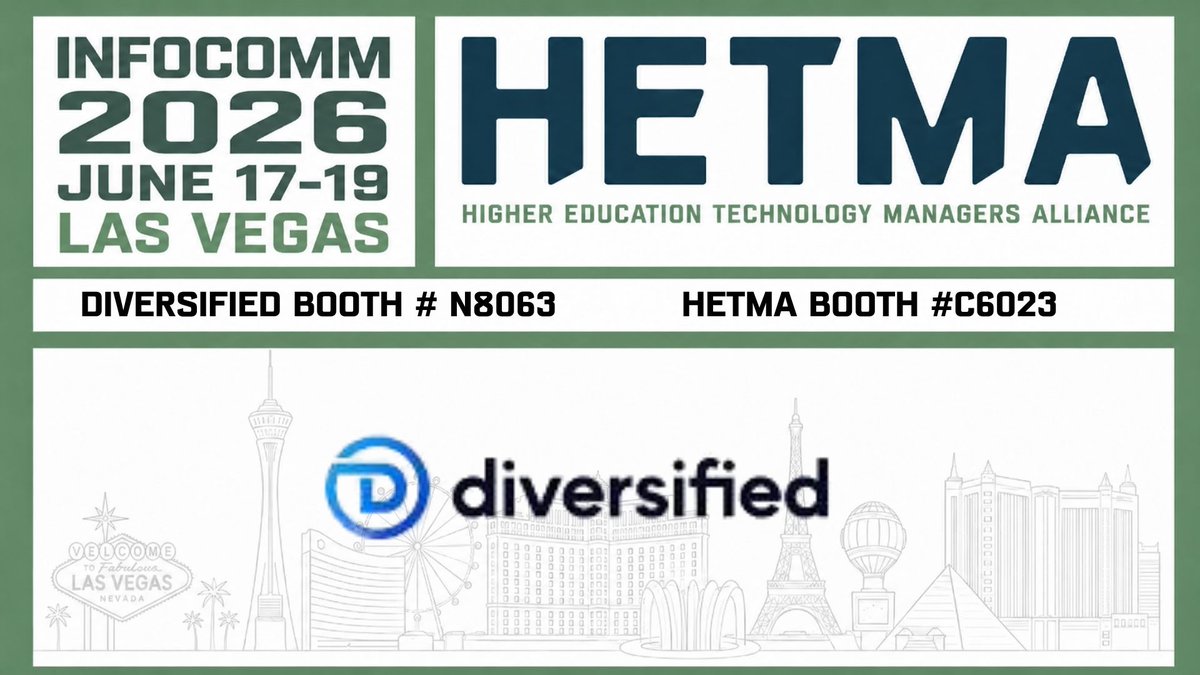 HETMA_org's tweet photo. Not every AV conversation starts in a classroom. Sometimes the clearest examples of connected experience design come from spaces where content, production, displays, control, audio, lighting, and audience participation all have to work at the same time.

@DiversifiedUS is bringing that idea to InfoComm 2026 with The Pitch, a self-guided, sports-inspired activation built around the energy of the World Cup. For higher ed teams thinking about arenas, event spaces, athletics, esports, student engagement, and campus storytelling, it is a useful look at how one technology ecosystem can support many audiences and many moments.

Find Diversified in North Hall at Booth N8063.

#HETMA #InfoComm2026 #AVTweeps