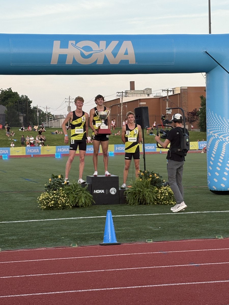 HawkletsXC's tweet photo. Congratulations to Jack McGovern for his 3rd place finish in the Hoka Festival of Miles Missouri Mile with a new personal best of 4:08.62. https://t.co/jdLasA5Mm6