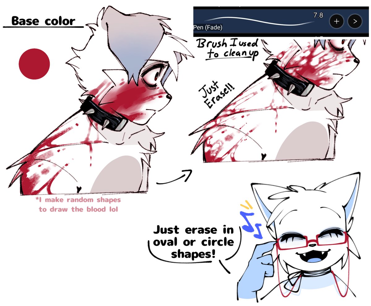 BonanusFanan's tweet photo. Fast and hopefully easy learn on how I do blood, you don't need to have the same brushes I showed DW😭
 https://t.co/ANFW0Ugp9i https://t.co/hcHXMqVKDq