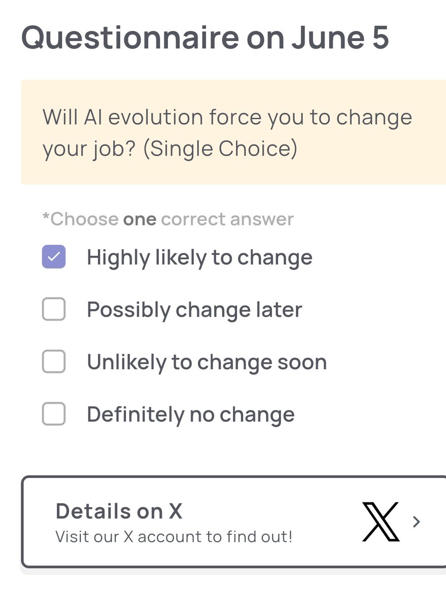 ariwalletchain's tweet photo. @Xenea_io 💥 Xenea Wallet Quiz – Daily Win! 💥

🗓️ June 5, 2026
🎯 Correct Answer: A
💎 Reward Earned: 100 Gems ✨

Keep the streak alive and stack your rewards daily! 🔥📈

⚡ Check in every day
🔔 Stay active, don’t miss out
💰 Build your $Xenea rewards

#XeneaWallet #DailyQuiz https://t.co/y61vImOh7z