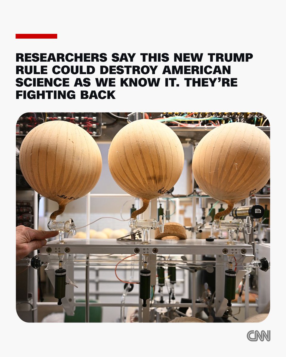 CNN's tweet photo. Scientists across multiple disciplines are sounding the alarm after the White House proposed taking greater control over how scientific research gets funded and allowing political appointees to decide whether to approve scientific grants. https://t.co/WooyjH1H9S https://t.co/q5Qw4SL4Wh