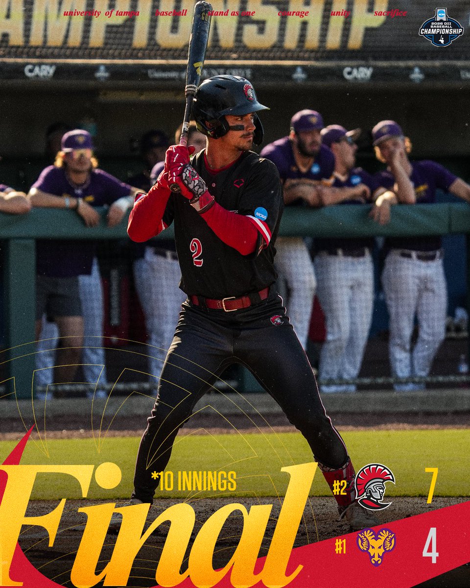 UTampaBaseball's tweet photo. ONE. WIN. AWAY. 

Game 2 will be tomorrow (6/5) at 6pm ET. 

#TampaBaseball⚾️ #StandAsOne🛡️ https://t.co/Dgg5GmY1Z9
