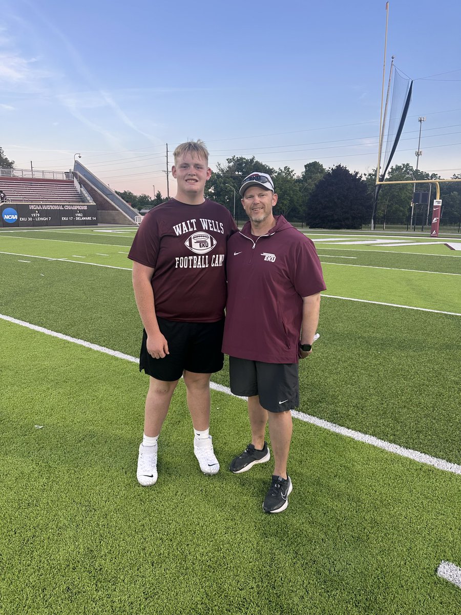 kellan_newton's tweet photo. After a great day at camp and a good conversation with @coacharichman I am blessed to receive my first offer from @EKUFootball !

@CoachRoberts_PC @Coach_Gross_ @coach_Meece @JMobleyOCL @coachstonePCFB @PCHSFB @KYFUTURESTARS @AlPopsFootball @CoachRav @EKUWWells @CoachDerekDay https://t.co/IftEQUISD1