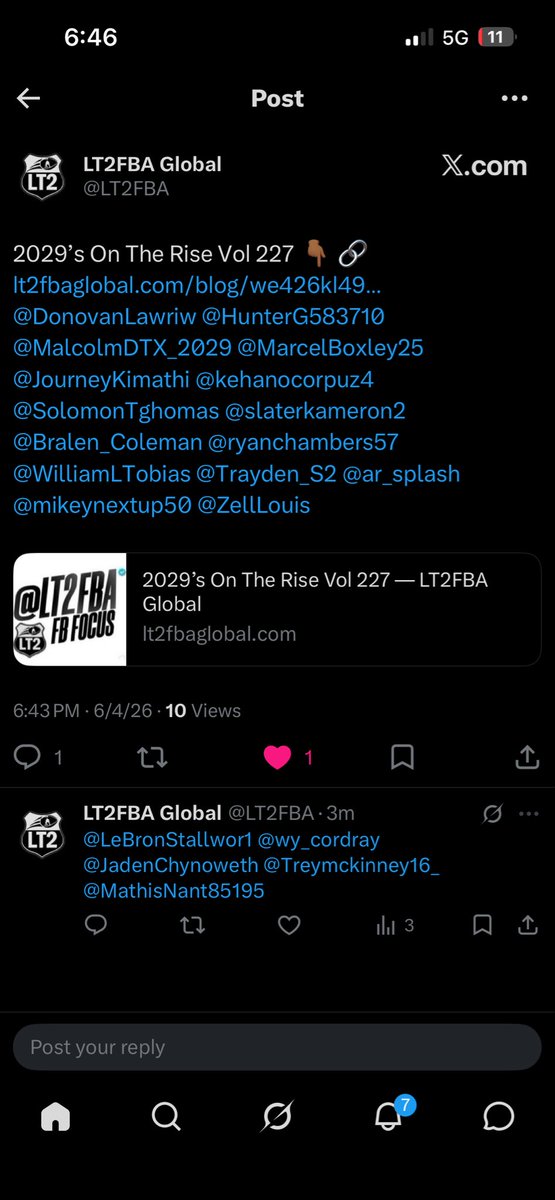 Trayden_S2's tweet photo. Thank you @LoganTillman and @LT2FBA for the recognition. 1% better each day. #GodsWork https://t.co/y1xbwj4fnA