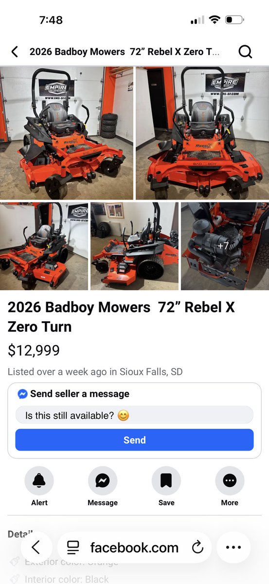 RobertsAmor's tweet photo. Bad boy mowers worth it??? https://t.co/KuVzoSgPC6