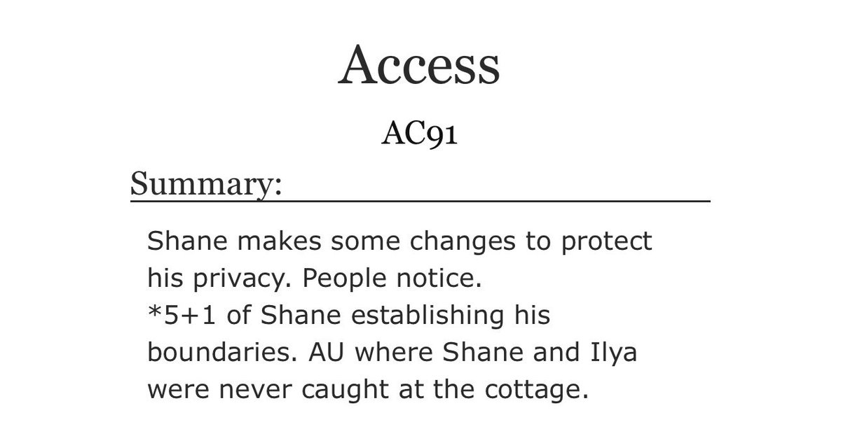 svonazor's tweet photo. one thing about me i will stop everything i’m doing to read a new ac91 fic. this is so lovely and tender, i always love reading about shane and ilya finding ways to show how much they care for each other https://t.co/phKsiJt1G3 https://t.co/S14tOquWET