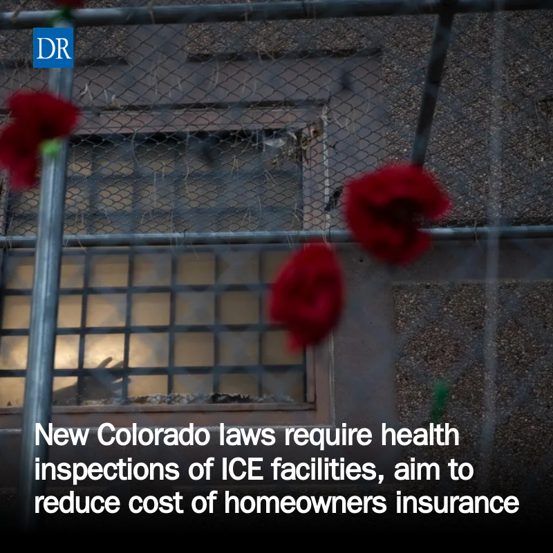 ccdr's tweet photo. New Colorado laws require health inspections of ICE facilities, aim to reduce cost of homeowners insurance https://t.co/JRU36yp54X https://t.co/oX0YUqbE2U