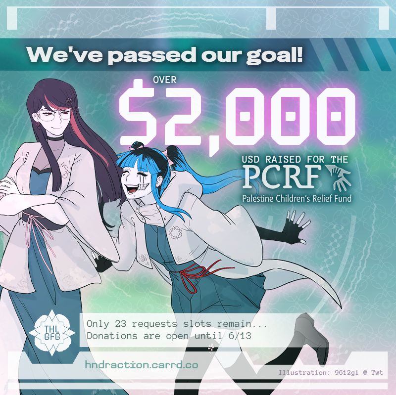 HNDRAction's tweet photo. 🎊WE'VE PASSED OUR GOAL!!!🎊

If each slot was claimed for only $15, we would have raised just under $2k... But we've SURPASSED IT! With slots still remaining! 

THANK YOU SO MUCH! 

Only 23 slots remain  - I have a feeling we might run out before the donation period is over... https://t.co/pS8BiPRZNx