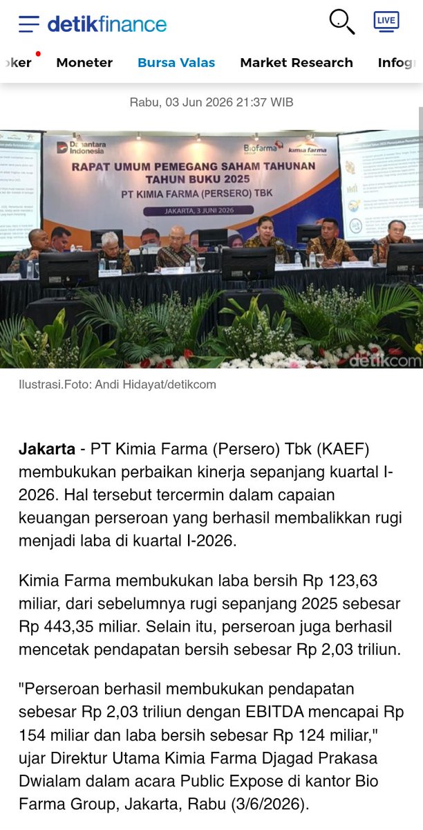 muttle9's tweet photo. @dimarsasongko98 Santai aja, Kimia Farma sakit &amp; tekor sejak Q4 2022. Udah bugar sekarang.. https://t.co/Jhpk0cvQHw