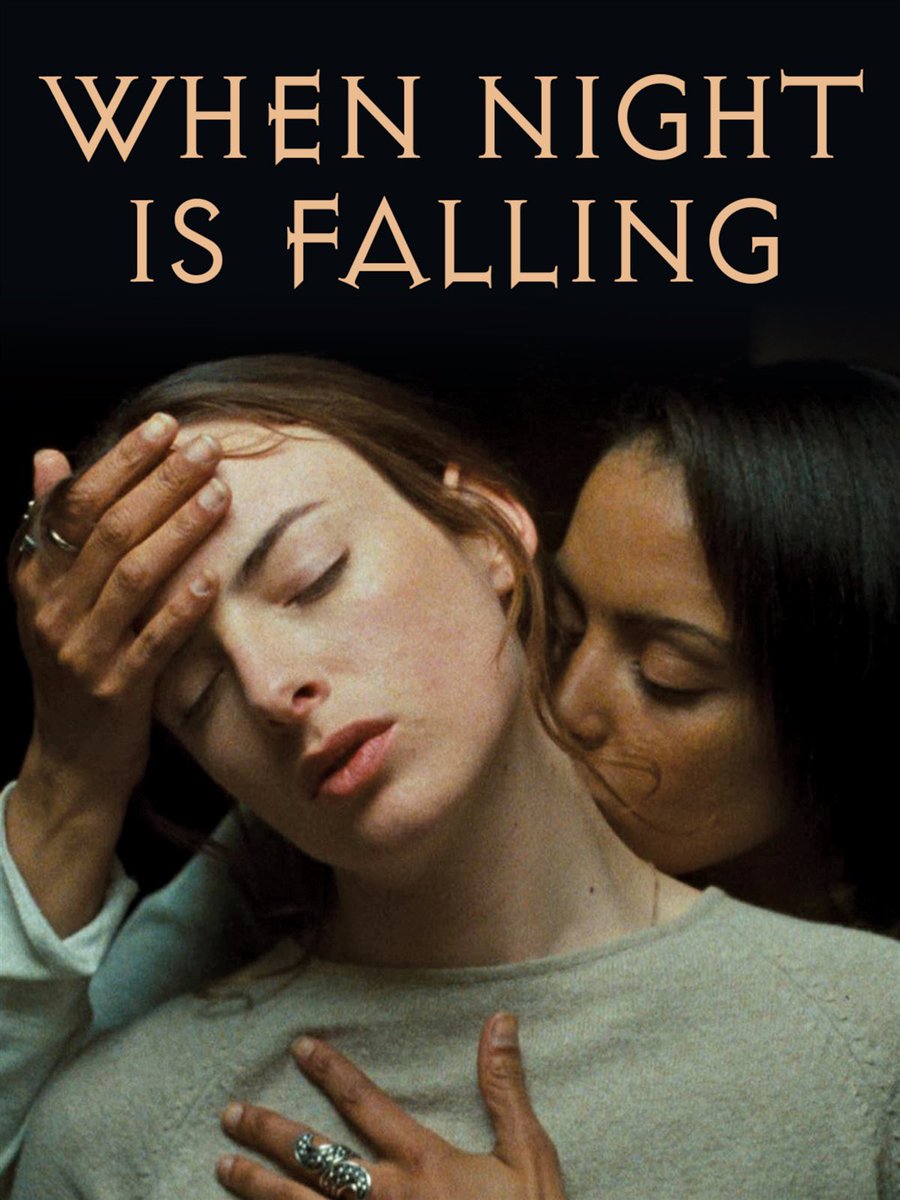 l3dybug's tweet photo. hey if anyone wants a super underrated lesbian/queer movie to watch: 

When Night is Falling is a LGBTQ+ film is about a professor from a conservative  university falling in love with a free-spirted circus performer. and includes steamy cinematic lesbian sex between them! https://t.co/47CM1941s1