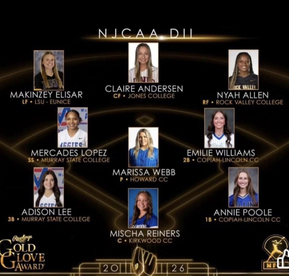 _STAsoftball's tweet photo. Congratulations @MakElisar2024! That’s back to back Gold Glove winners for St. Amant Alumni💛🖤 https://t.co/uGOKcttQcN