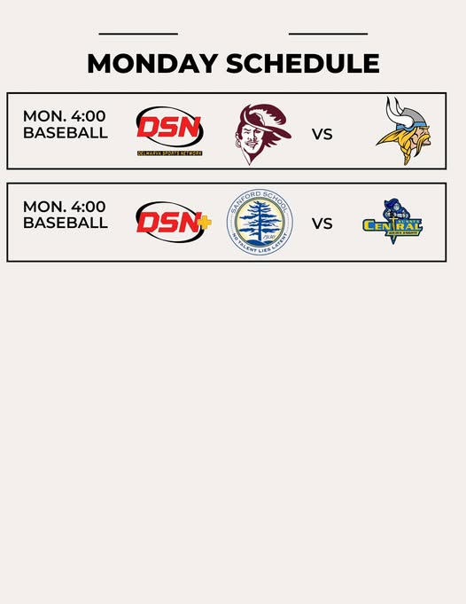 SeanGreeneWDEL's tweet photo. The @DelmarvaSports Network will have two DIAA Baseball Quarters on Monday. #DelHS #NetDE

No. 5 Caravel at No. 4 Cape Henlopen on DSN (Cable and streaming)
No. 16 @SanfordWarrior at No. 8 Sussex Central on DSN+ (Streaming only)

Sign up for DSN+ here. 
https://t.co/9b4j7kQ4uU https://t.co/zcxih0zSzU