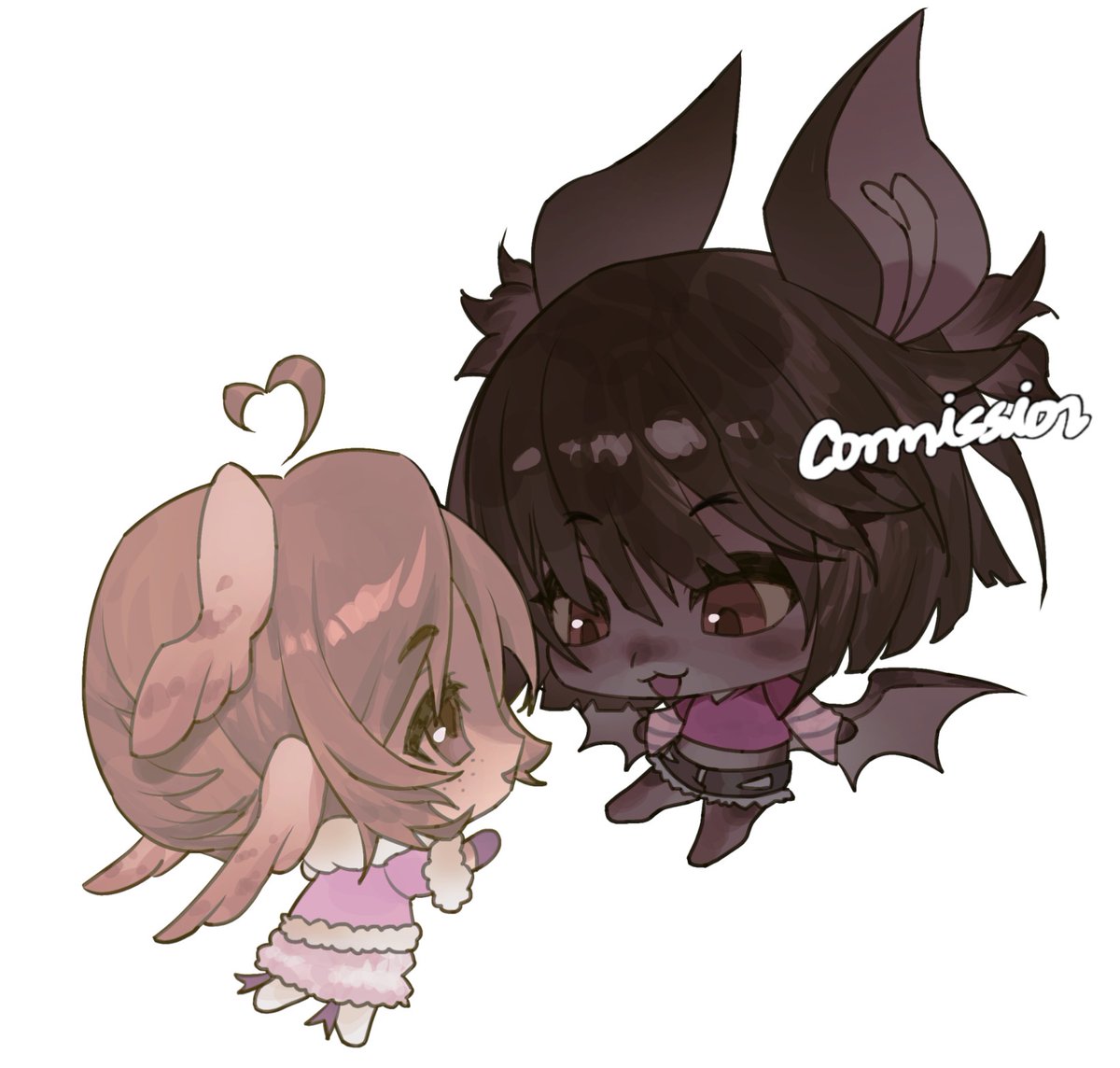 sencattat's tweet photo. Chibi comms so cute I wanna eat them all cannoli style https://t.co/CLJ5Jli1OF