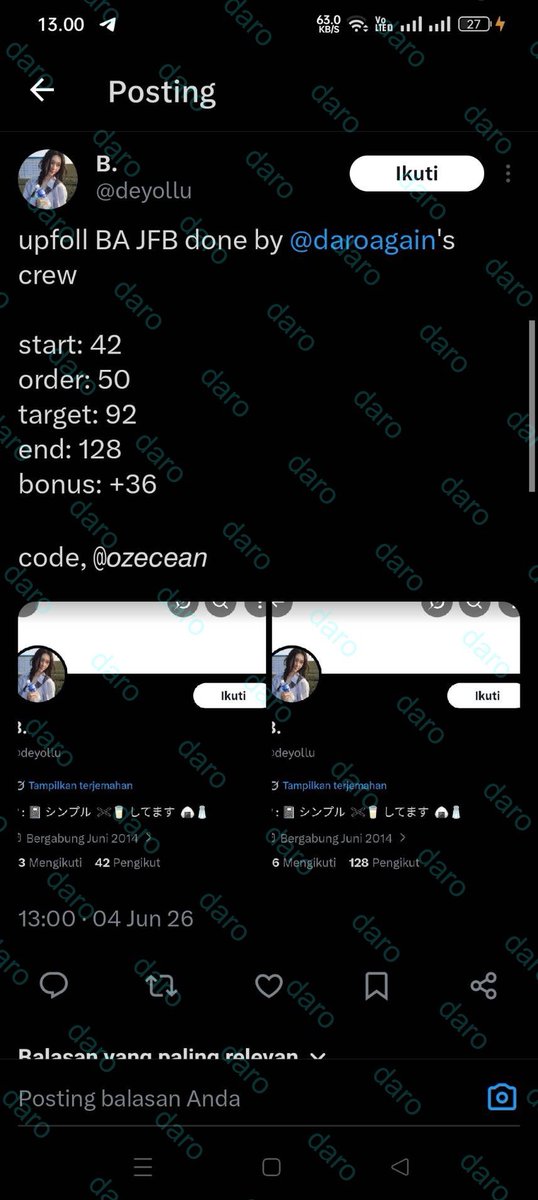 ternak2daro's tweet photo. @daroagain upfoll ba jfb daro &amp; crew https://t.co/N5asSA0V0t