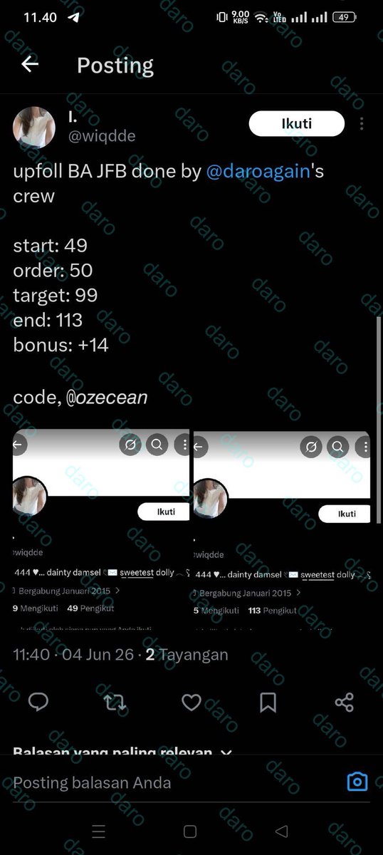ternak2daro's tweet photo. @daroagain upfoll ba jfb daro &amp; crew https://t.co/9TMGvinfIh