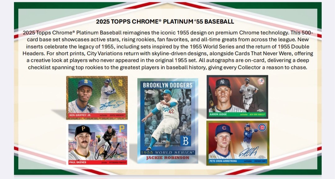 KnTSportscards's tweet photo. New Release Topps Chrome Platinum Baseball 55 #newrelease #toppsplatinum #toppsdirect #Kntsportscards #LCS https://t.co/9XNycLlnUg
