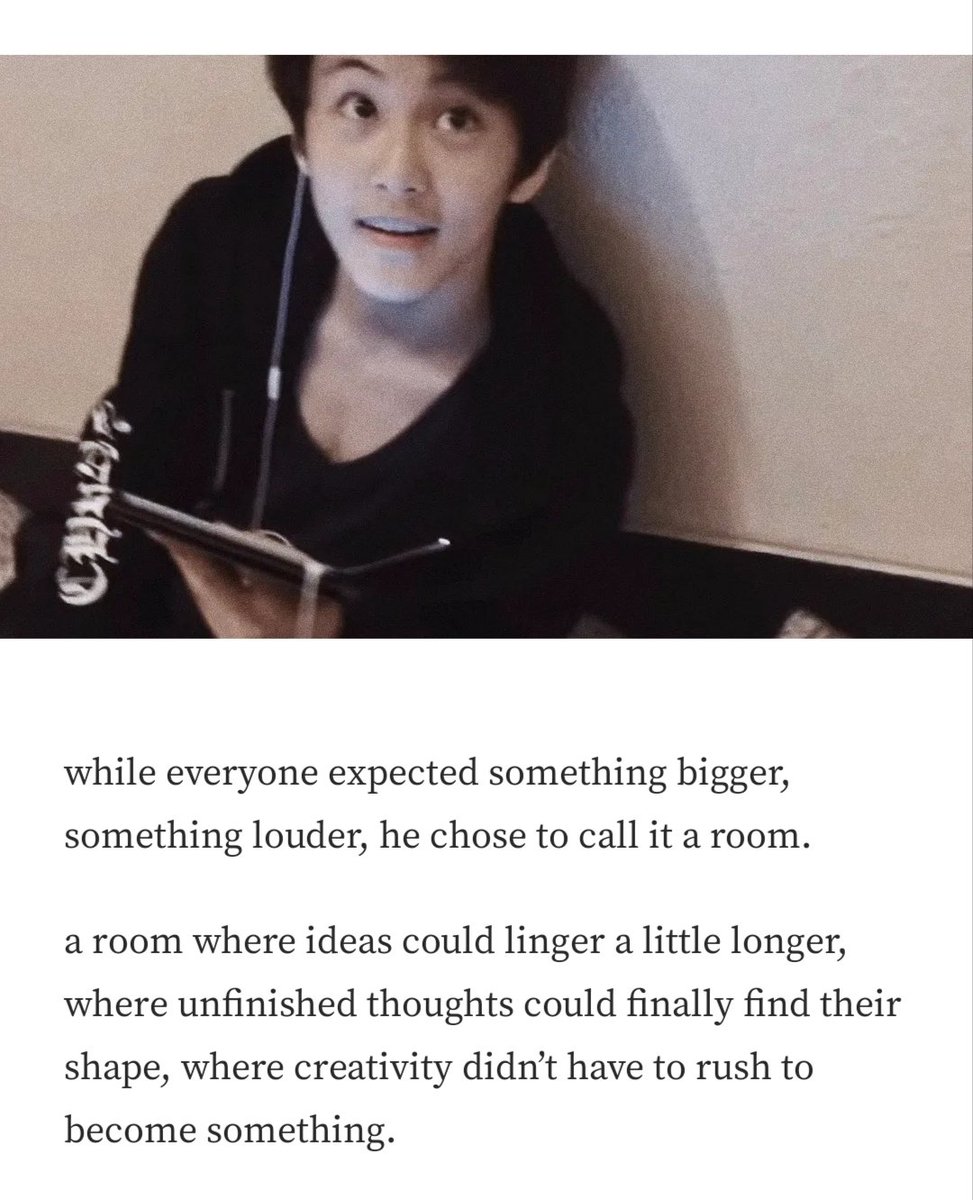 freakymarkie's tweet photo. he was simply being himself, and somehow the world grew bigger around him https://t.co/oS4W8XileW