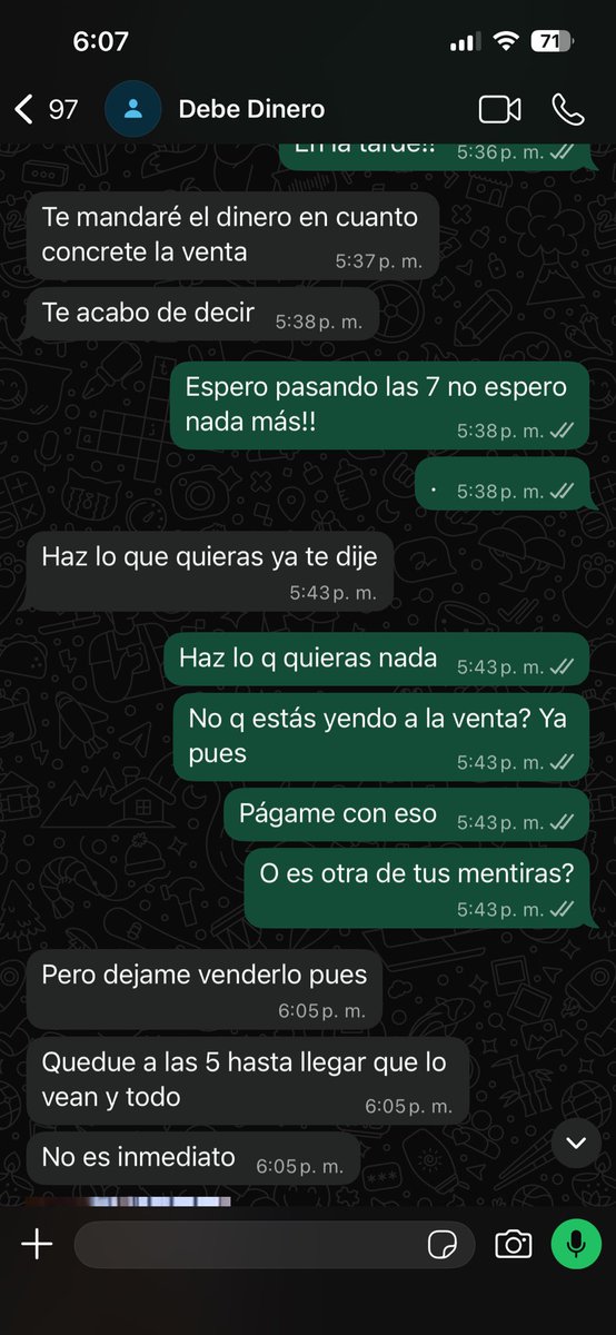 ValeaValera1's tweet photo. Quedamos en q me diera su celular para saldar su deuda y de nuevo se hace el wbn y nada simplemente desahogarme y q sepan la clase de persona q es este tipo un mitómano irresponsable y encima sinvergüenza, nunca vendió nada, nunca me pagó nada hasta el día de hoy q sigue mintiend https://t.co/EbNt5ocAz1