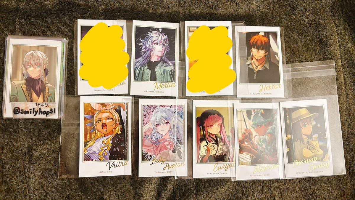 smilyhap31's tweet photo. 【交換】FGO ポートレイト ポートレート ポトレ 10周年

譲￤マーリン、ヘクトール、レディアヴァロン、ヴリトラ、エウリュアレ、アステリオス、コルデー

求￤エレシュキガル1 、クリームヒルト1

🌸エレシュキガルに対しては複数枚提供可能です。
🌸郵送または都内手渡し希望 https://t.co/UTZJ5WQNV5
