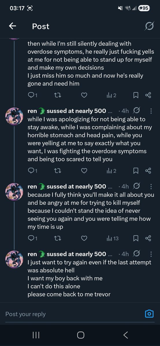 trevybevor's tweet photo. am I a dick for getting my boyfriend involuntary admitted after he tried to kill himself and said he wanted to try again https://t.co/ybjWoL2UFp