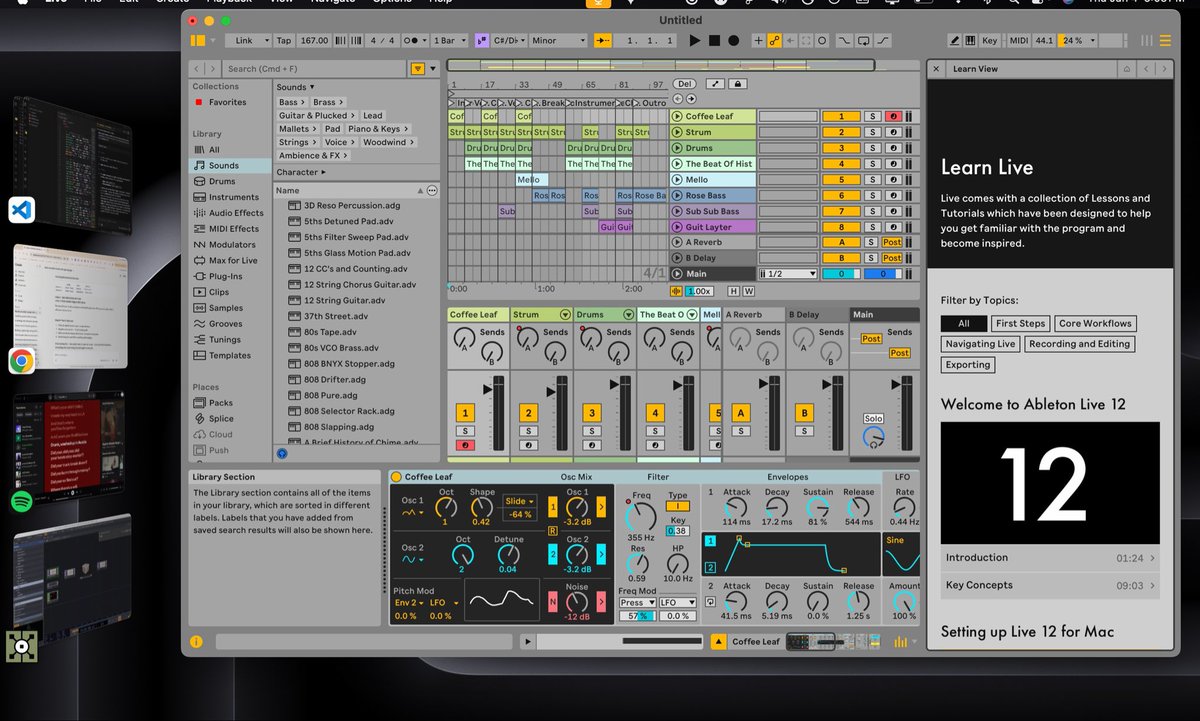 samakshah's tweet photo. using @heyclicky to teach me touch designer and ableton https://t.co/P9PCikytWo