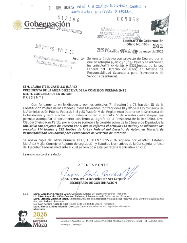 j_olar's tweet photo. Quien no le echa ganas para defender lo indefendible son los bots, entiendo que pagan poco para mucho trabajo, pero aquí está: 

Imagen 1: Captura de la Gaceta del 03-06-2026
Imagen 2: Portada de la Gaceta Parlamentaria de esa misma fecha Anexo I 
Imagen 3: Oficio de la Secretaria de Gobernación remitiendo la Iniciativa 
Imagen 4: Primera página de la Iniciativa 

URL: https://t.co/NtykjCrAHE

Quien no sepa buscar iniciativas con gusto le enseño, siempre y cuando no lleguen como @chrix2