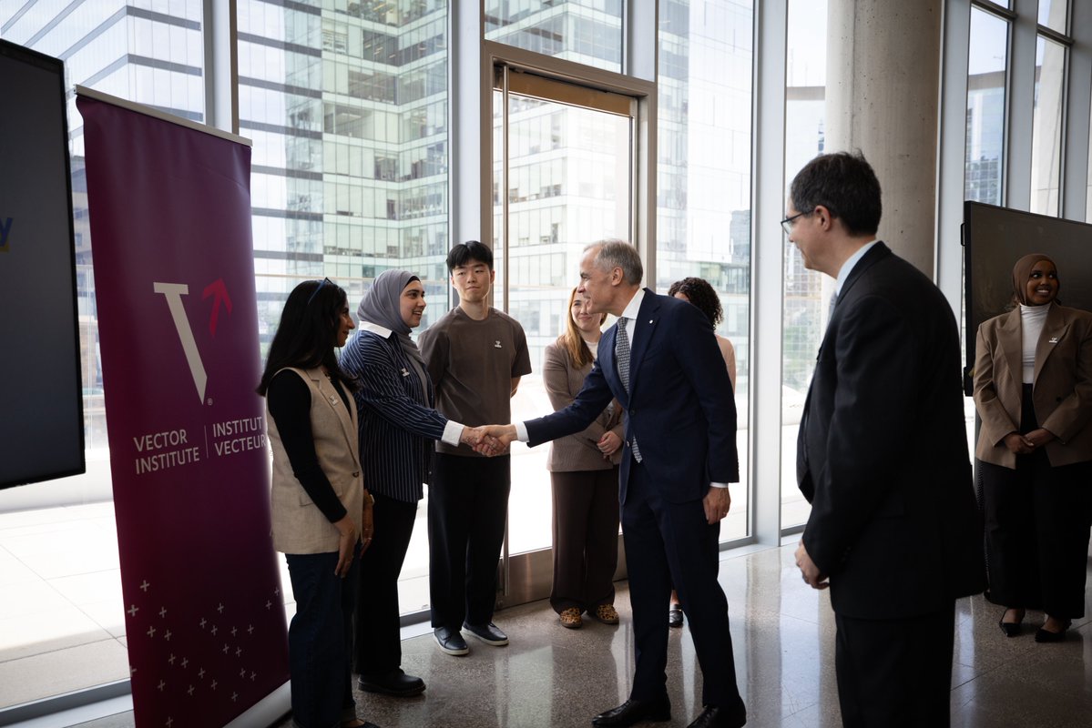MarkJCarney's tweet photo. AI already supports 150,000 jobs in Canada, and more than 800,000 people work across ourbroader digital economy.

Our new strategy, AI for All, invests $350 million in Canadian AI institutions like @VectorInst, so that AI is developed here — safely, responsibly, and to benefit of all Canadians.
