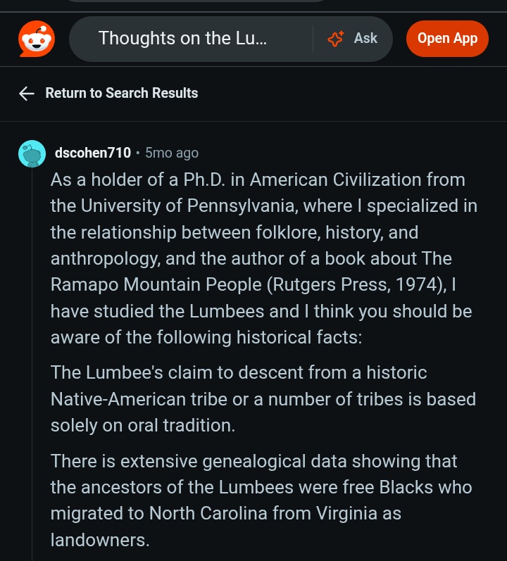 dluxhighgrade's tweet photo. Even with federal recognition, there are still skeptics making "genealogical" claims without genealogical evidence. And here I am with one of the earliest genealogical records stating that my ancestor who descends from "free people of color" was an American Indian! #Lumbee https://t.co/1B8niKn0Wu