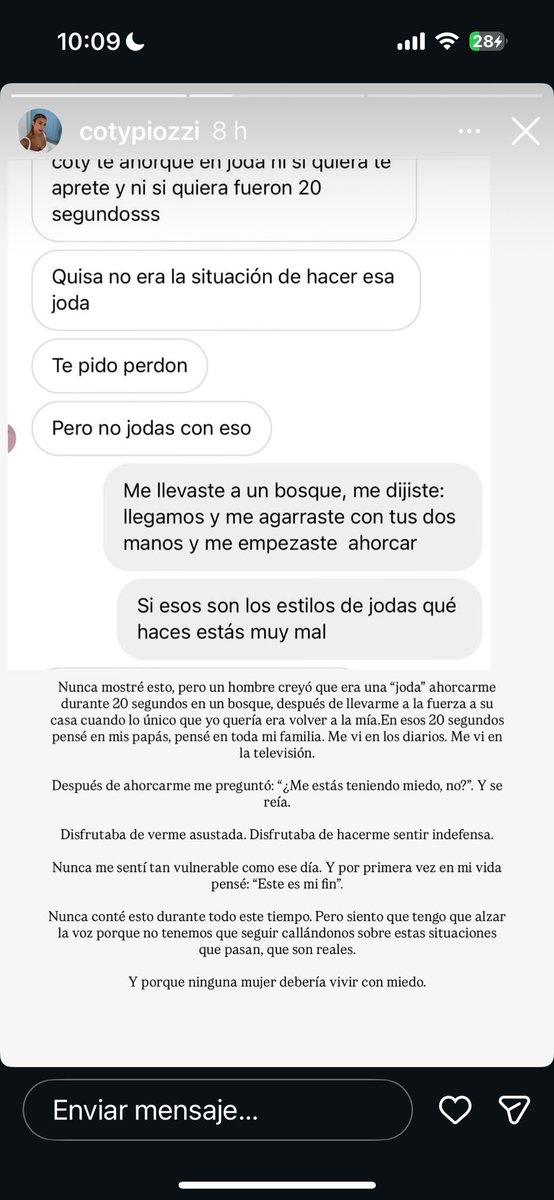 Pi1913_'s tweet photo. Coty subio historias de chigua que le hablo despues del tiktok. “Te ahorque en joda” que clase de “joda” es esa??? https://t.co/YplmwbXasD