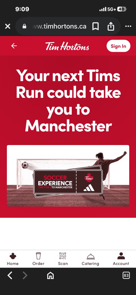 MapleAbdullah's tweet photo. Wow so I just learned about this contest @TimHortons is doing where you get the chance to win 2 tickets to a @ManUtd game 

Tim Hortons x Man United always dreamt of this collaboration https://t.co/vs8ptxmV7W
