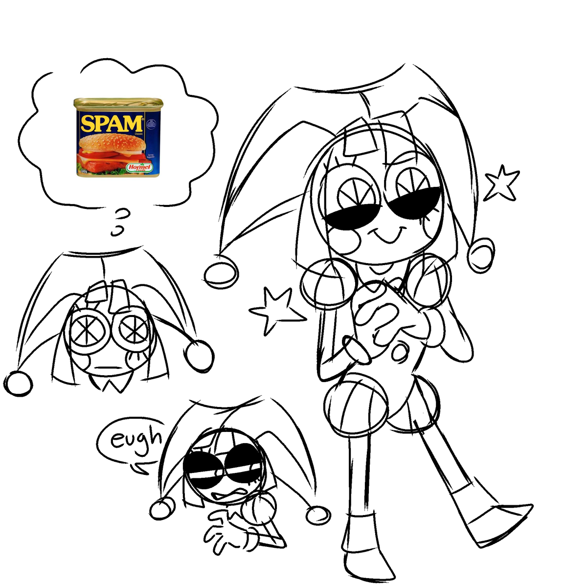And_Meggie's tweet photo. Just got back from the finale!! It was amazing!! Here's some Pomni doodles!! https://t.co/dN9Z0zA4JK