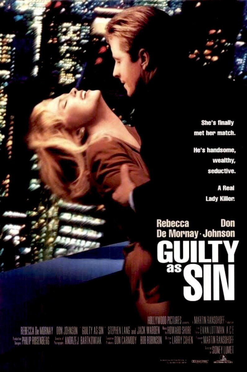 FilmNewsNos's tweet photo. 🎬MOVIE HISTORY: 33 years ago today, June 4, 1993, the movie 'Guilty as Sin' opened in theaters!
#RebeccaDeMornay #DonJohnson #JackWarden #StephenLang @IamLuisGuzman #DanaIvey (@hekasia ) #RonWhite #NormaDellAgnese #SidneyLumet https://t.co/DTZuqVB4zB