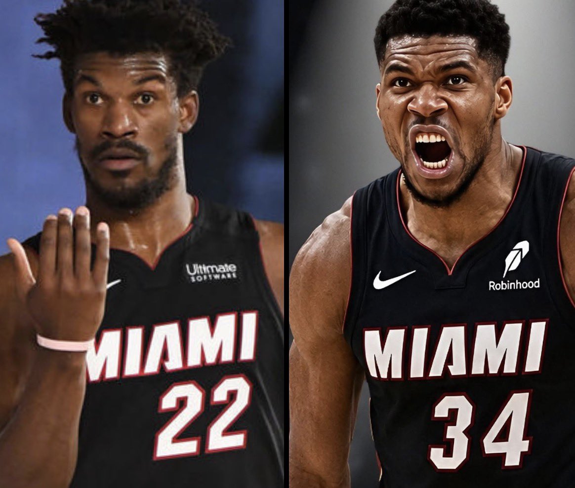 WadexFlash's tweet photo. Miami Heat tried to acquire Jimmy Butler in December, got him in June.

Miami Heat tried to acquire Giannis Antetokounmpo in February, got him in June?

Need the script to repeat itself👀 https://t.co/pUy5gS3DsV
