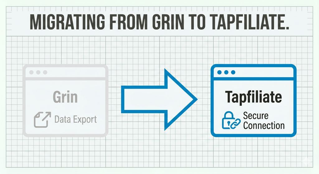 tapfiliate's tweet photo. Ready to move beyond Grin?
If you're looking for deeper tracking and more control, it’s time to migrate. Our step-by-step guide shows you how to move your influencer data to Tapfiliate without missing a beat.
Start your migration: https://t.co/llkmRAWiQt

#InfluencerMarketing https://t.co/0HlxJv7AQE
