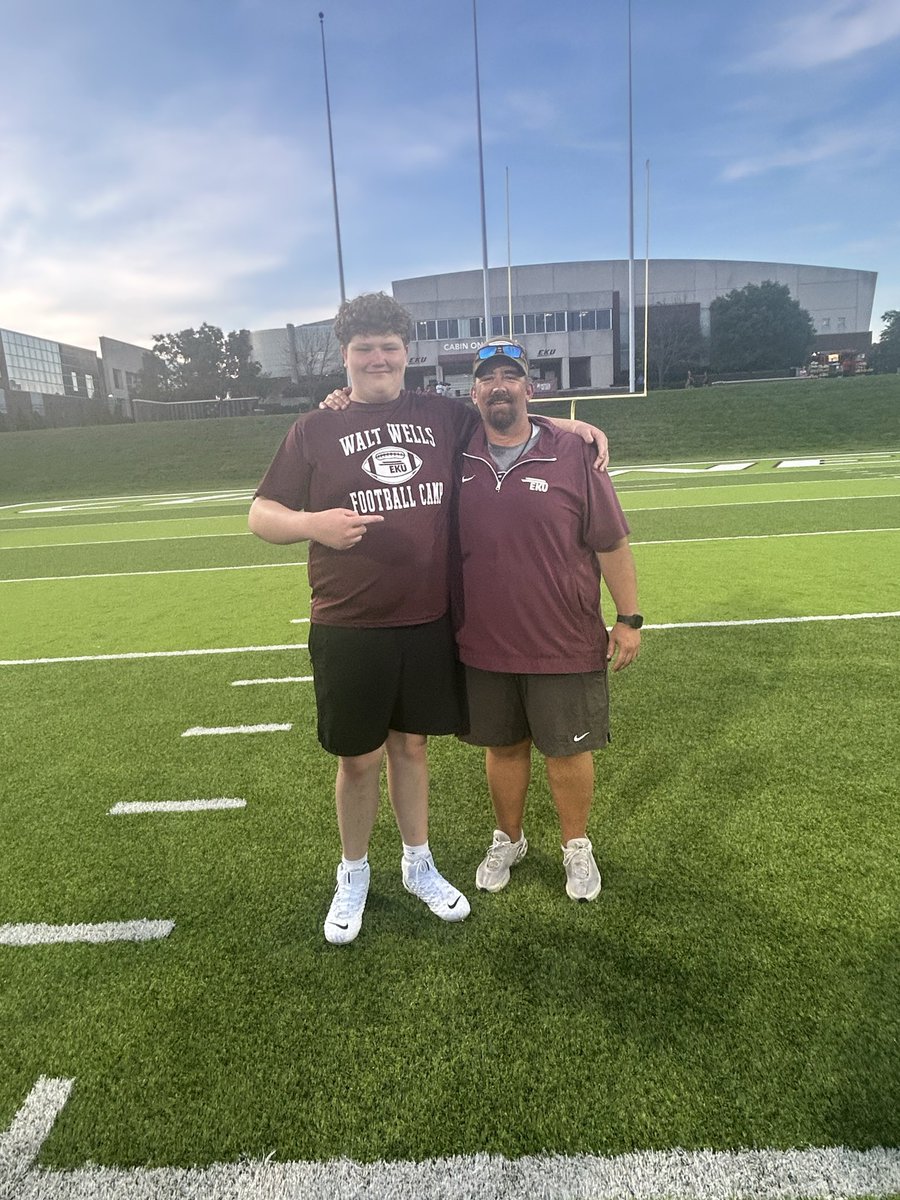 Landonashr's tweet photo. Had a great day at the camp @EKUFootball glad to come and improve and compete @KYFUTURESTARS @EKUWWells @CoachWillStein @Coach__Jake @Coach_Roehl @coa https://t.co/Vn7M73aolb