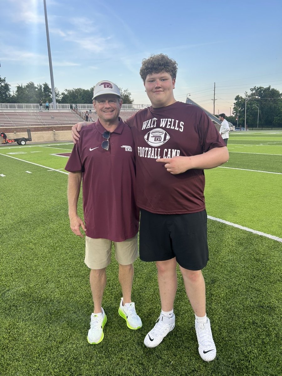 Landonashr's tweet photo. Had a great day at the camp @EKUFootball glad to come and improve and compete @KYFUTURESTARS @EKUWWells @CoachWillStein @Coach__Jake @Coach_Roehl @coa https://t.co/Vn7M73aolb