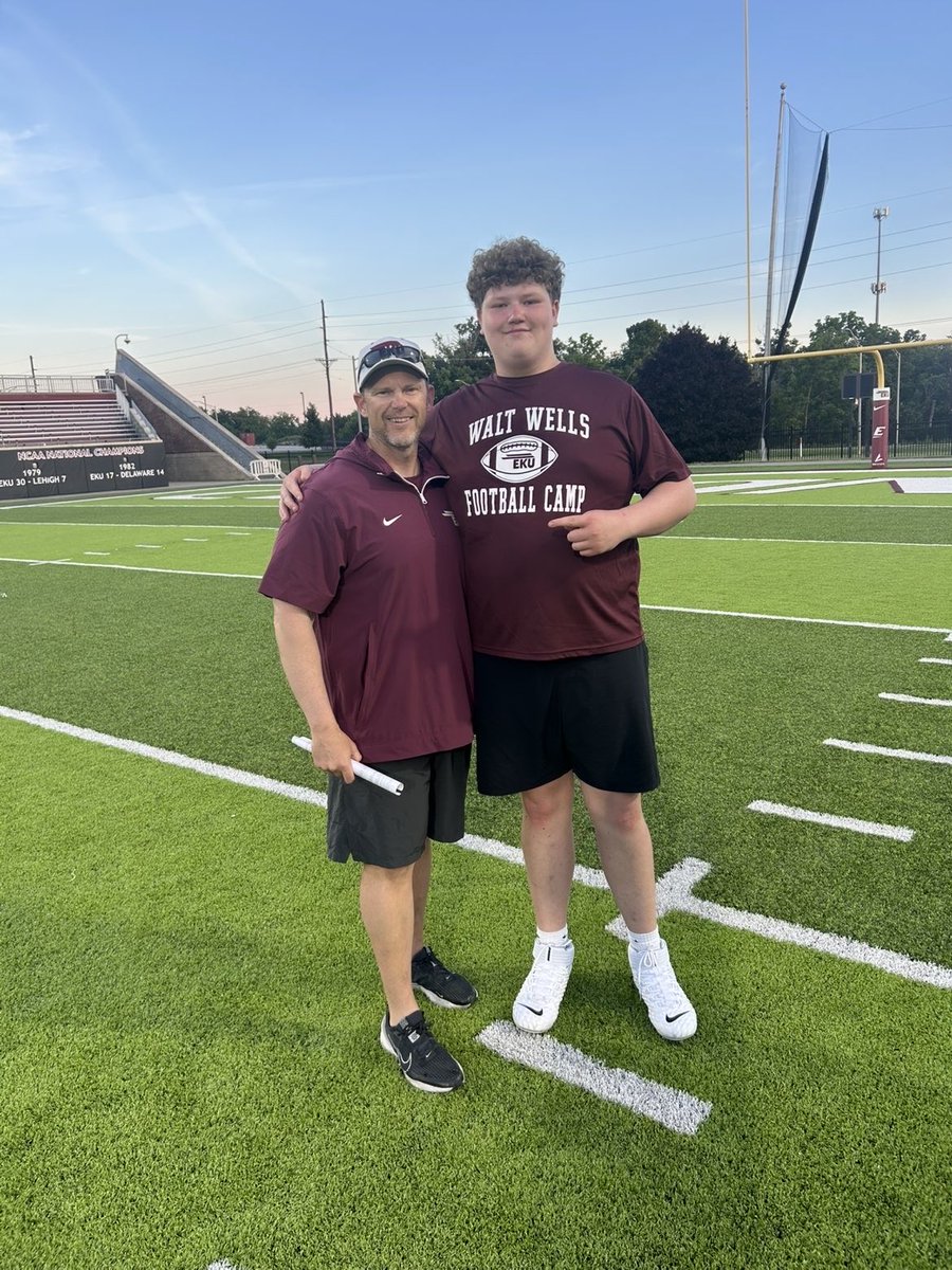 Landonashr's tweet photo. Had a great day at the camp @EKUFootball glad to come and improve and compete @KYFUTURESTARS @EKUWWells @CoachWillStein @Coach__Jake @Coach_Roehl @coa https://t.co/Vn7M73aolb