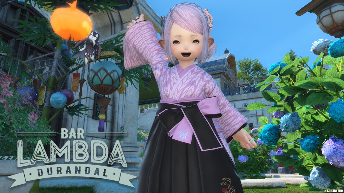 Meteor_0222's tweet photo. ζ*'ヮ')ζ ＜さて、今日もバーラムダ デュラ支店、営業します！ミスト12区拡張街53番地、変わらず22時から。6月初週、台風過ぎて梅雨っぽくなってきたかな…。「今週ハ気圧差ナド大変ダッタナ◎ユックリ休ミニ来ルガイイ☆」 #BAR_Lambda_Du https://t.co/7tW4gUp77s