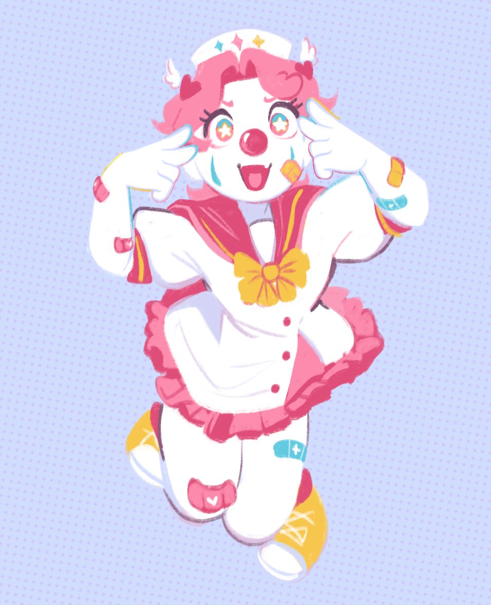 tailnapkin's tweet photo. MAGICAL CLOWN! One of these was the warmup, but it was kinda cute so I included it~☆ #toodlesdoodles https://t.co/BPMJ8N5tLH